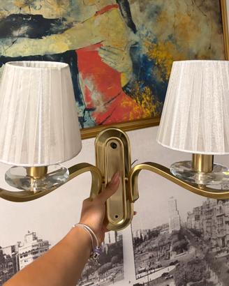 6 Applique Ottone e Tessuto Ideal Lux Pegaso