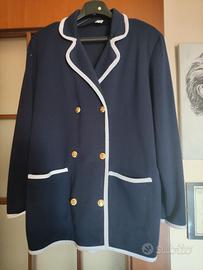 Giacca doppiopetto con bordini bianchi e bottoni