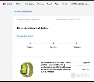 Huawei watch fit 4 pro 