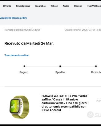 Huawei watch fit 4 pro 