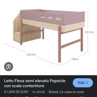 Letto Flexa Popsicle semielevato come nuovo