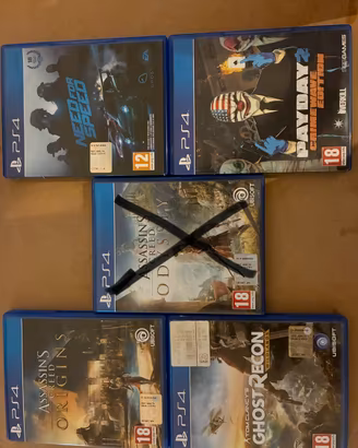 Lotto 9 Giochi PS4 Originali in Blocco (No Odyssey