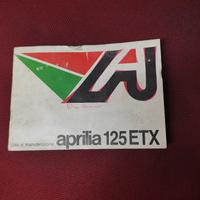  manuale uso e manutenzione Aprilia 125 etx