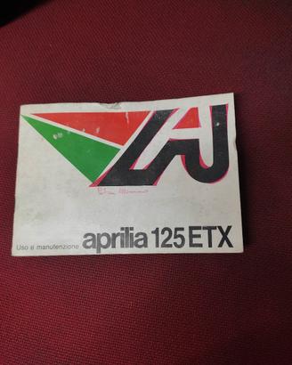  manuale uso e manutenzione Aprilia 125 etx