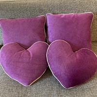 4 CUSCINI IN PELLE DI CAVALLO TINTI FUCSIA BELLISS