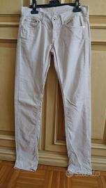 Pantaloni Dondup beige chiaro cotone a coste tg.M