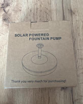 Fontana a pompa solare