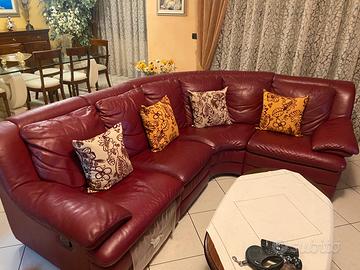 Divano a L in pelle Natuzzi