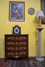 Cassettiera intarsiata stile Napoleone III