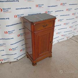 Comodino con marmo stile Luigi Filippo