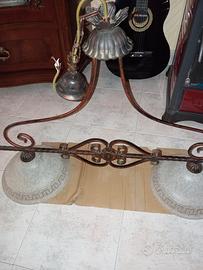 lampadario da cucina in ferro battuto 