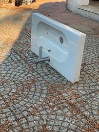 Lavabo GLOBO sospeso 80 × 40 cm – bianco lucido