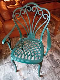 Poltrona in metallo da giardino