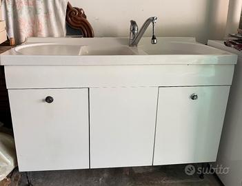 lavello cucina doppio in ceramica