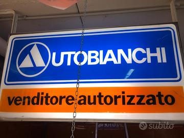3 insegne originali officina Autobianchi vintage