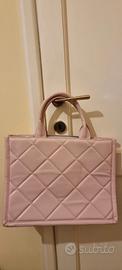 Borsa donna rosa cipria trapuntata
