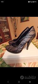 scarpe con tacco alto in pizzo