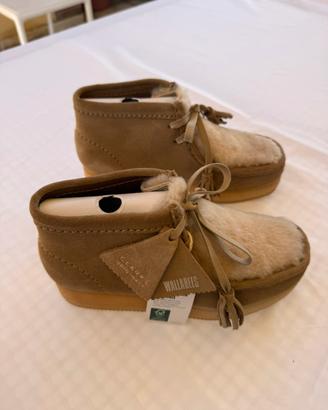 Clarks Wallabee Wedge donna cammello 37