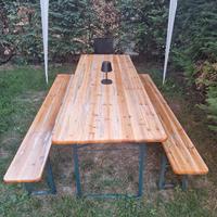 tavolo da giardino con panche  200cm per 70cm