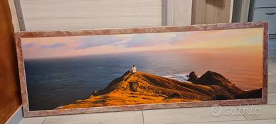 quadro tramonto con faro