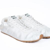 MiuMiu Plume bianche in raso 39EU