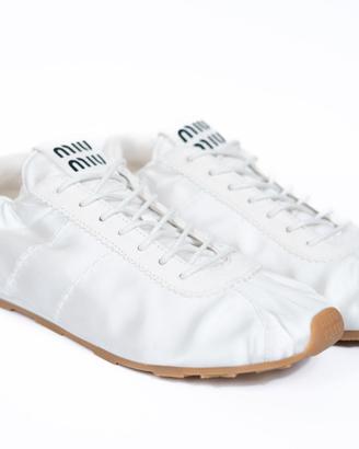 MiuMiu Plume bianche in raso 39EU