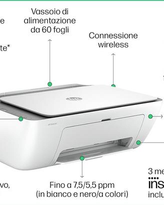 Stampante DeskJet  2820e + cartucce nuove inserite