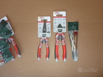 Pinza becchi lunghi + tronchese + cercatensione