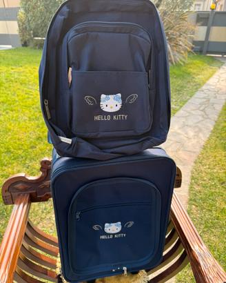 Valiagia piccola e zainetto hello kitty