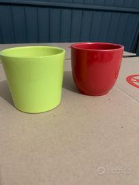 2 vasetti in ceramica