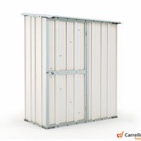 Casetta da giardino box in Acciaio 155x100 bianco