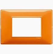 Placca Vimar Plana 3 moduli Reflex arancio