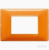Placca Vimar Plana 3 moduli Reflex arancio