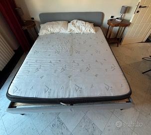 Letto matrimoniale ikea imbottito grigio, 164,5x20