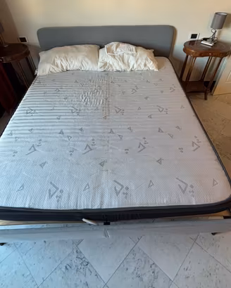 Letto matrimoniale ikea imbottito grigio, 164,5x20