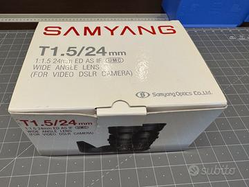 Samyang 24 mm T1.5 VDSLR II Manual Focus Video Len