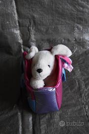 Peluche cagnolino con borsa