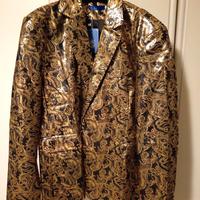 Giacca da cerimonia damascata nero/oro