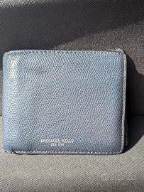 Portafoglio Uomo Michael Kors in Pelle Blu Navy