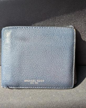 Portafoglio Uomo Michael Kors in Pelle Blu Navy