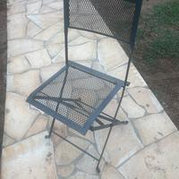 Set da 6 sedie in ferro pieghevoli