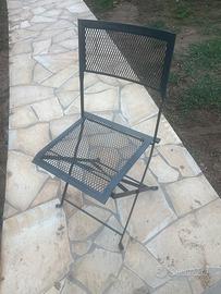 Set da 6 sedie in ferro pieghevoli