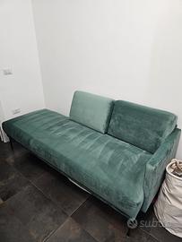 Divano Westwing velluto verde 2 metri - moderno