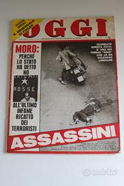 MORO - BRIGATE ROSSE Rivista OGGI 1978 RARE MAGAZI