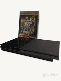 Playstation 2 slim con gioco e cavi