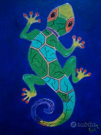 dipinto acrilico geco