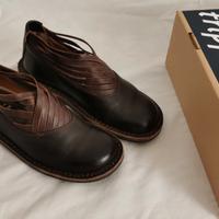scarpe trippe pelle marroni 36