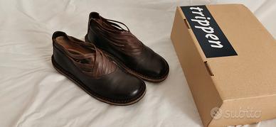 scarpe trippe pelle marroni 36