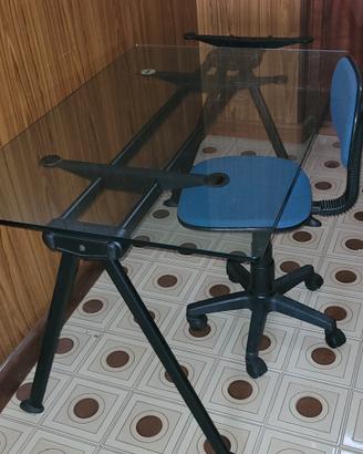 scrivania vetro