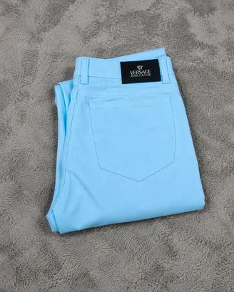 Versace Jeans Couture Pantaloni Flare Azzurri